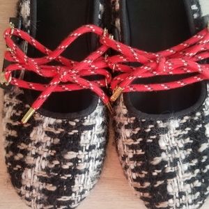 NWOT Moncler Houndstooth Ballet Flat